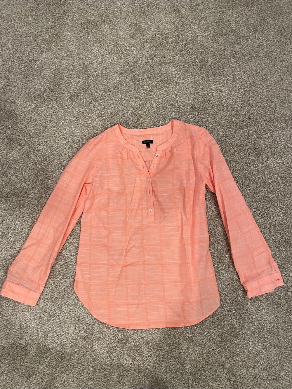 Talbots Women’s Coral Long-Sleeve Henley Tunic - Lightweight Everyday Top